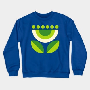 Bold Geometric Floral - Green Crewneck Sweatshirt
